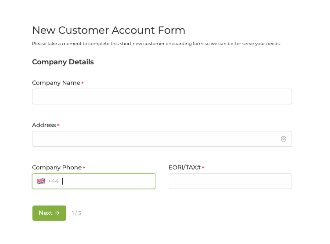 New Customer Account ThumbNail